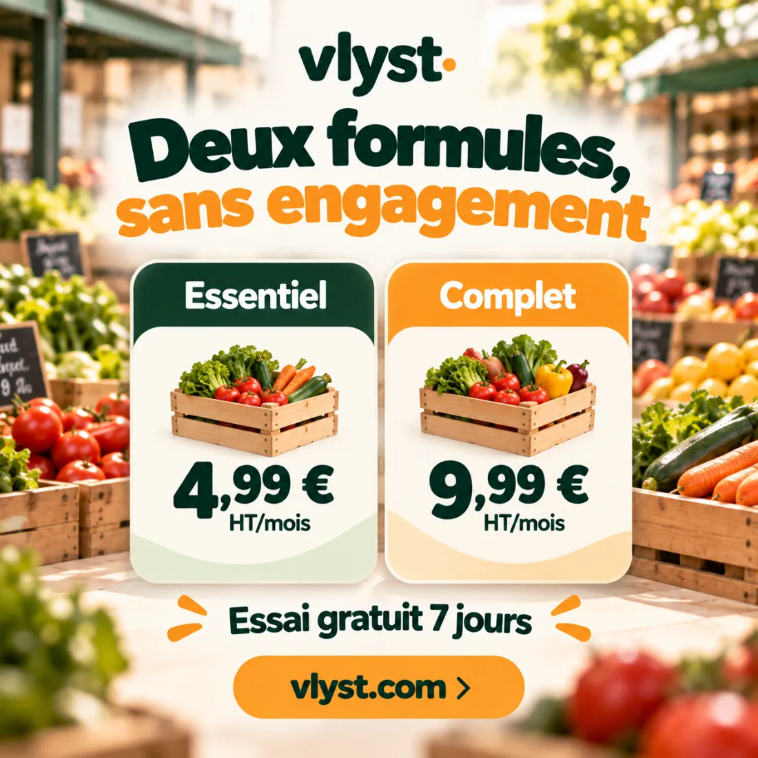 Deux formules Vlyst sans engagement